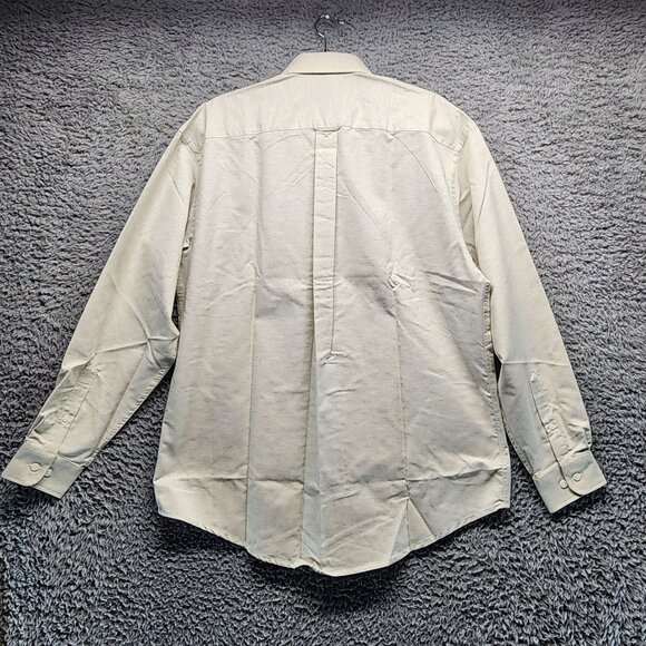 Croft & Barrow Mens Beige Wrinkle-Resistant Oxford Shirt Size 16 34/35 *NWT* - Picture 8 of 9